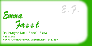 emma fassl business card